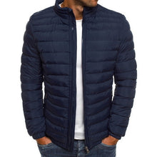 Load image into Gallery viewer, Men's Striped Parkas Winter Jacket Men Classic Warm Parka Coats